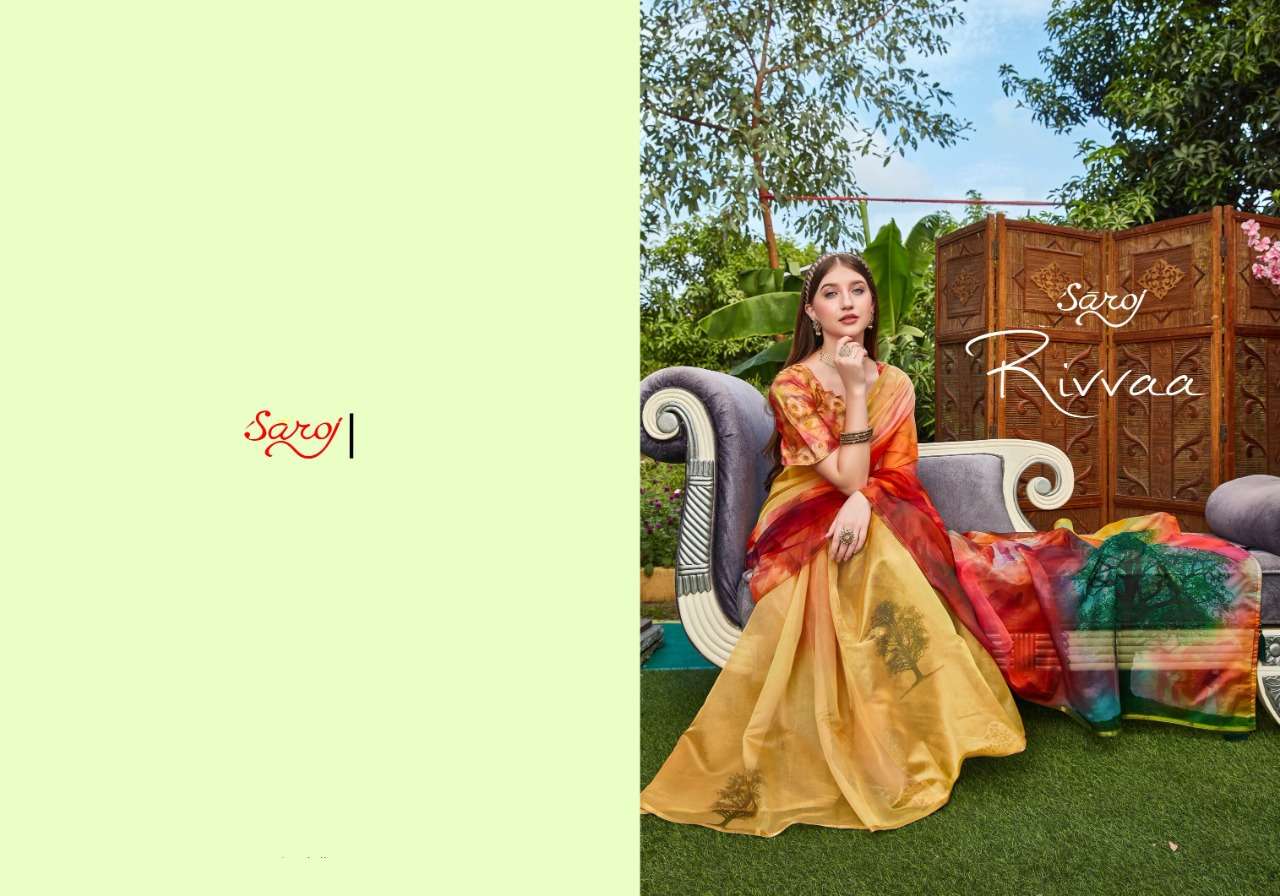 Saroj Rivvaa Pure Organza with Pure Digital Print.
