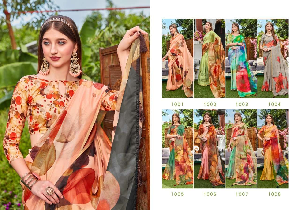 Saroj Rivvaa Pure Organza with Pure Digital Print.