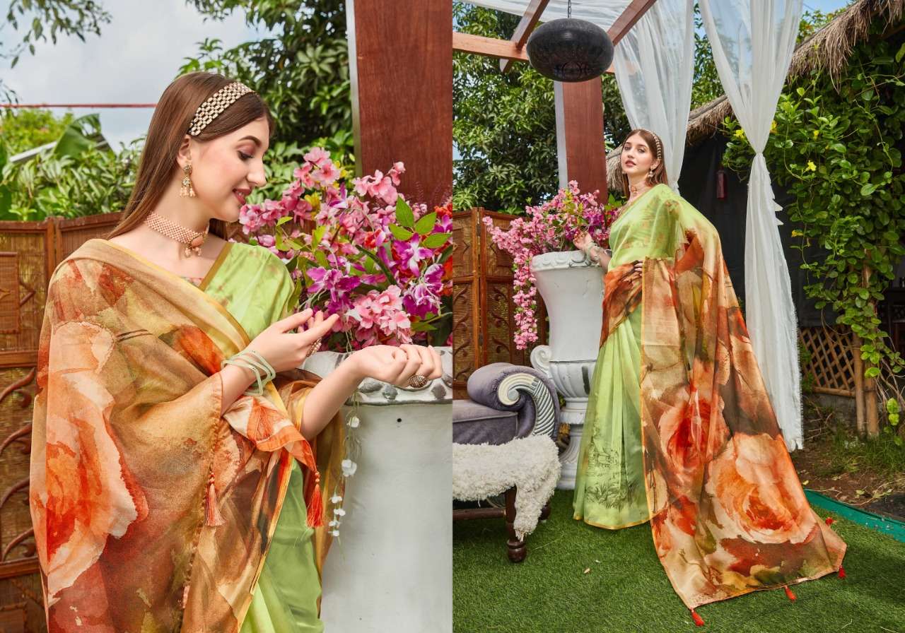 Saroj Rivvaa Pure Organza with Pure Digital Print.