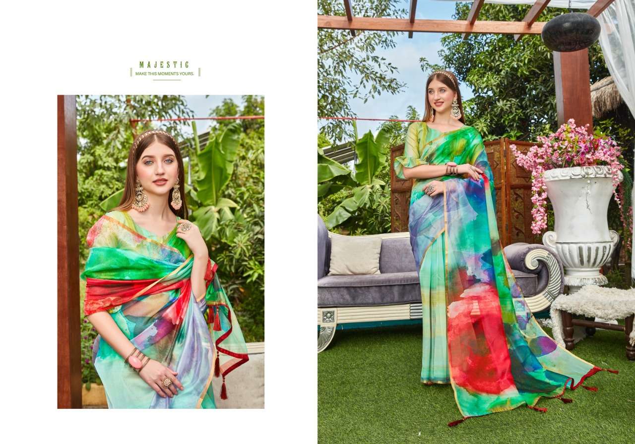 Saroj Rivvaa Pure Organza with Pure Digital Print.