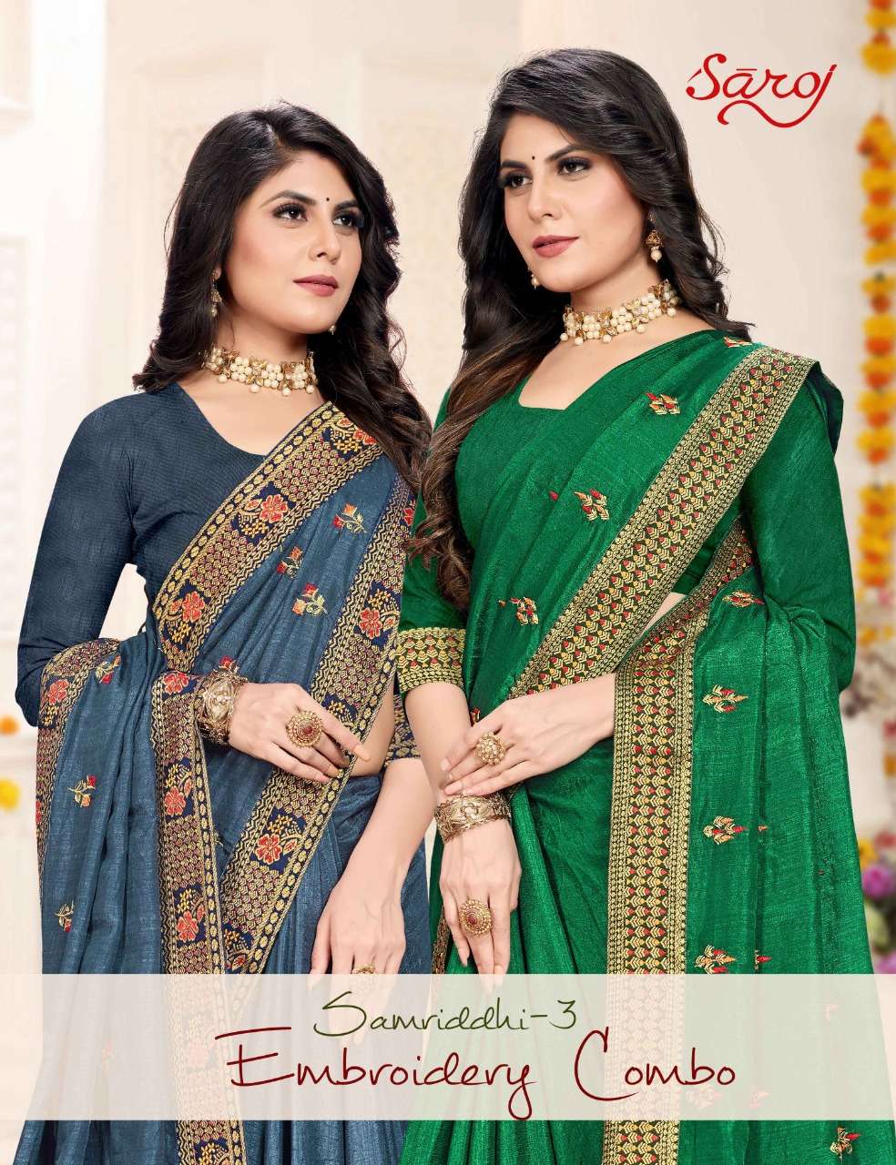 Saroj Samriddhi Vol3 Soft Kumari Silk with Embroidery work Butti and Lace Border.