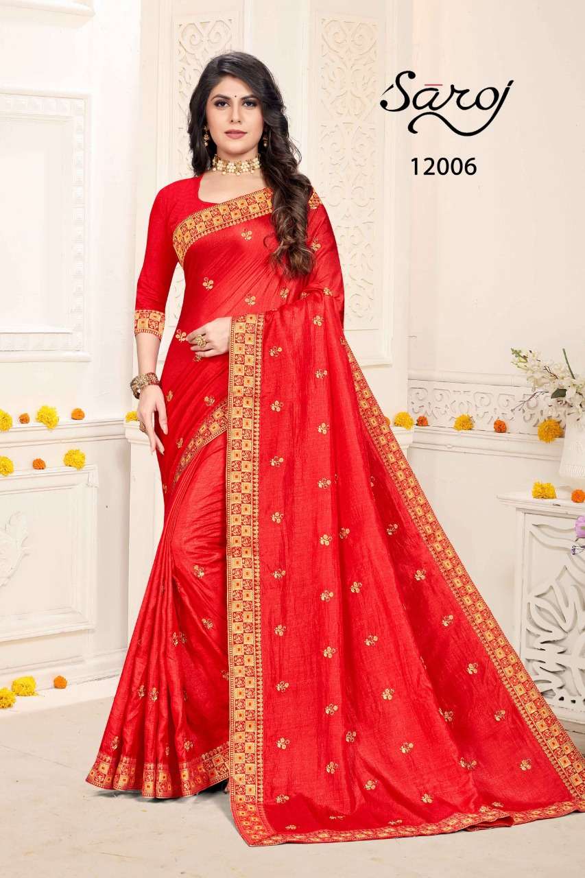 Saroj Samriddhi Vol3 Soft Kumari Silk with Embroidery work Butti and Lace Border.