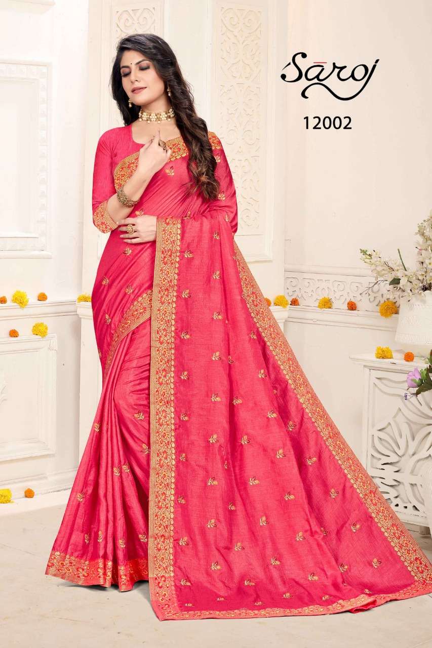 Saroj Samriddhi Vol3 Soft Kumari Silk with Embroidery work Butti and Lace Border.