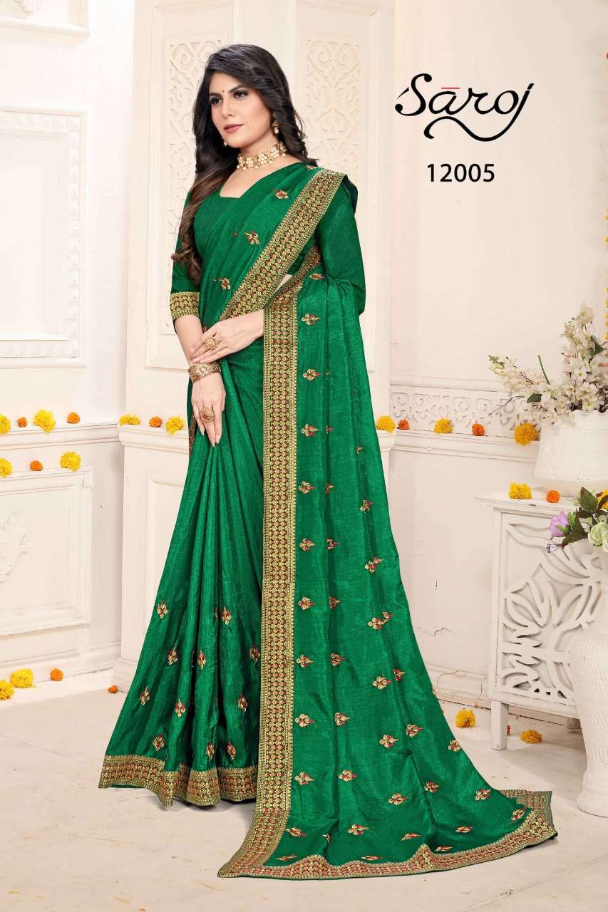 Saroj Samriddhi Vol3 Soft Kumari Silk with Embroidery work Butti and Lace Border.
