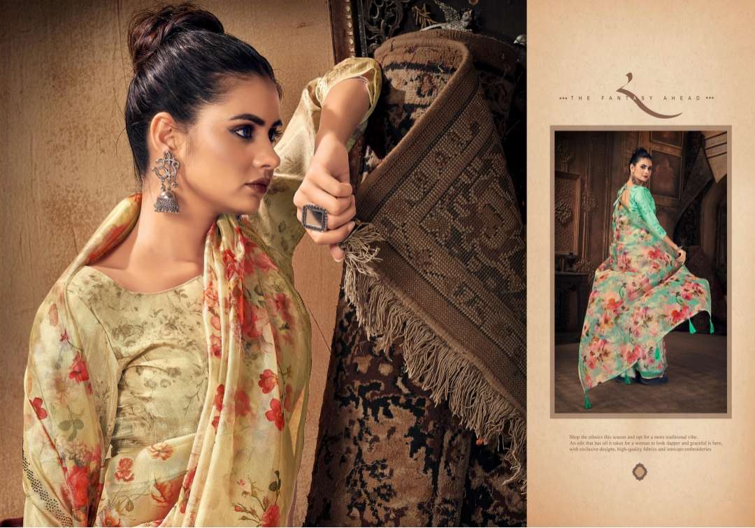 Saroj Shadow with Beautiful Organza Silk with Pure Digital Print and Swarovski Border 