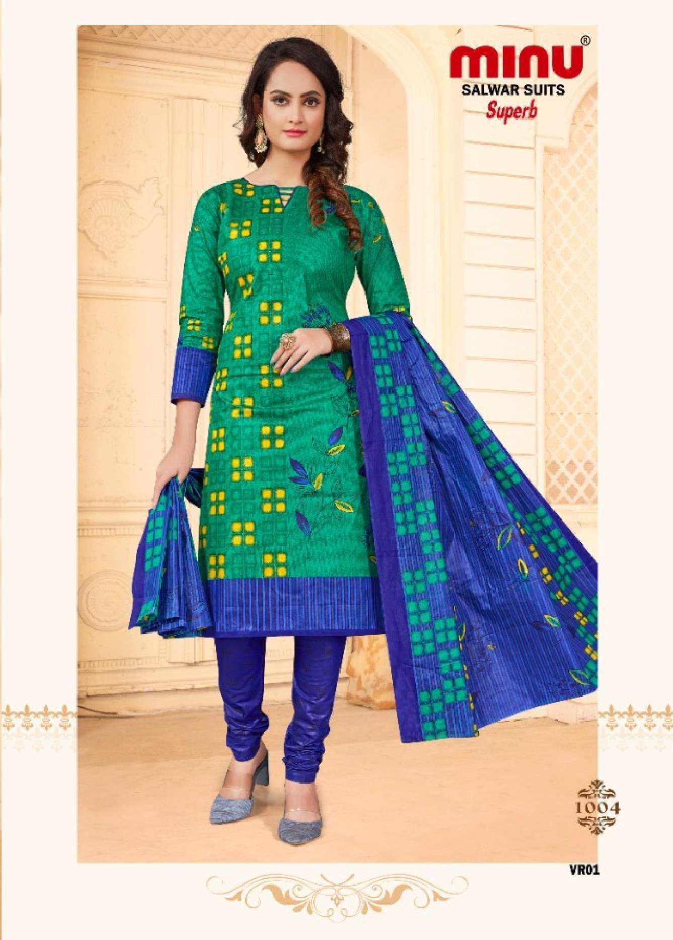 Minu Superb Cotton Salwar Dress Material-10P Catalogue
