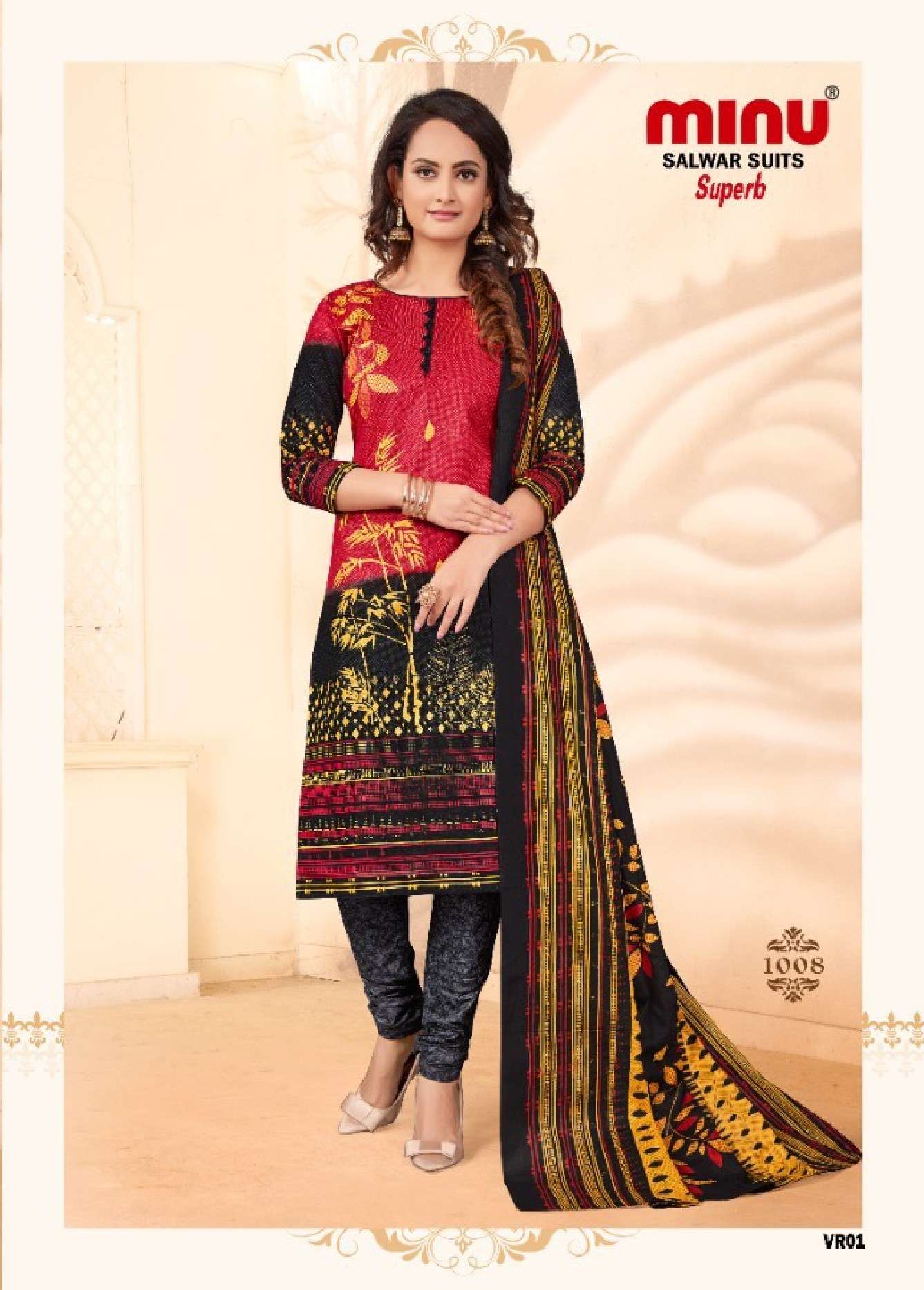 Minu Superb Cotton Salwar Dress Material-10P Catalogue