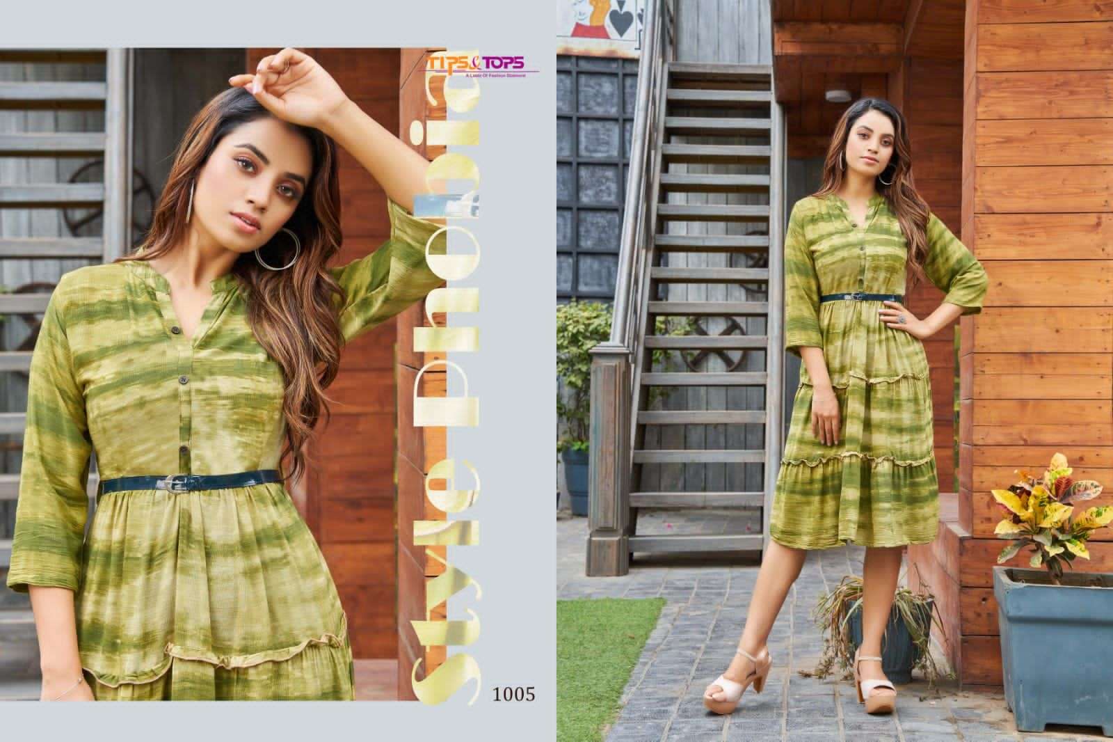 Tips n tops colors catalogue printed western kurtis