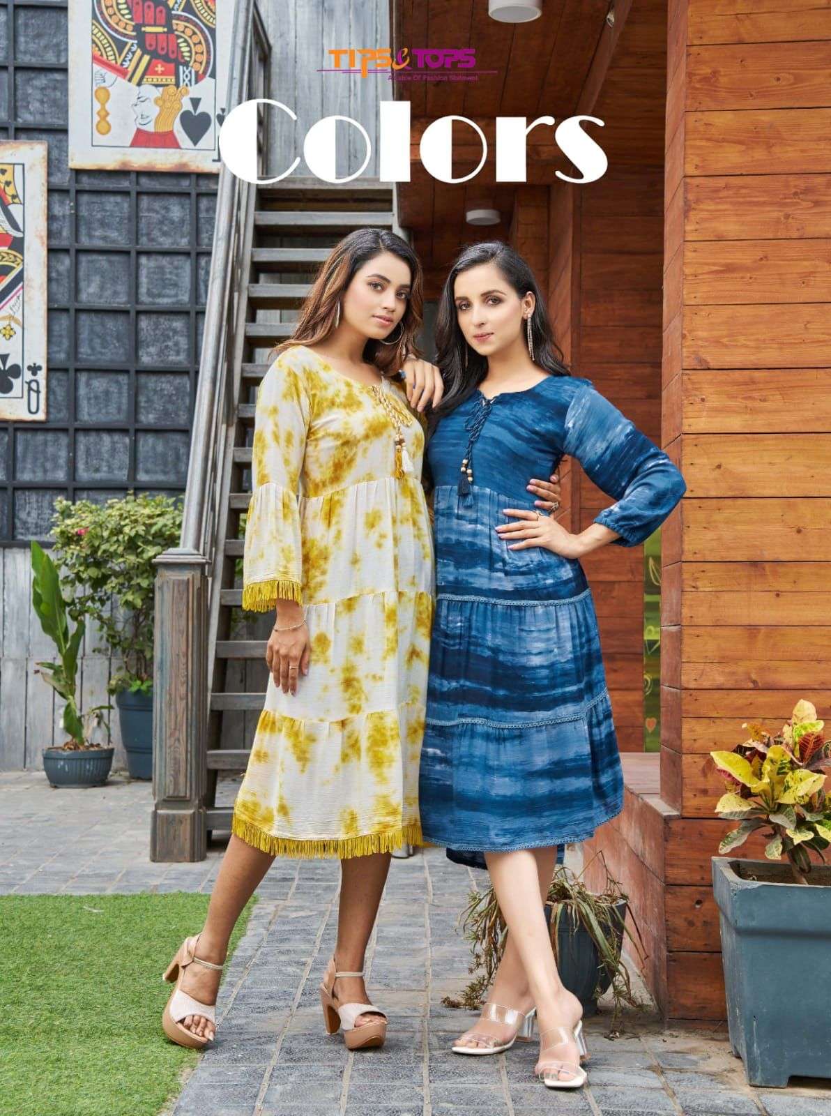 Tips n tops colors catalogue printed western kurtis