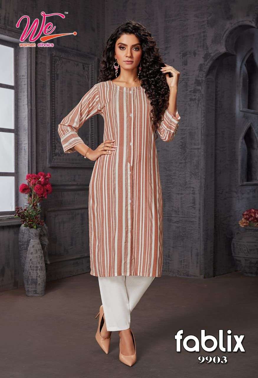 WE Brand FABLIX Straight Kurtis Catalogue
