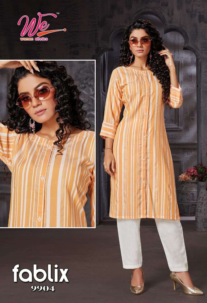 WE Brand FABLIX Straight Kurtis Catalogue