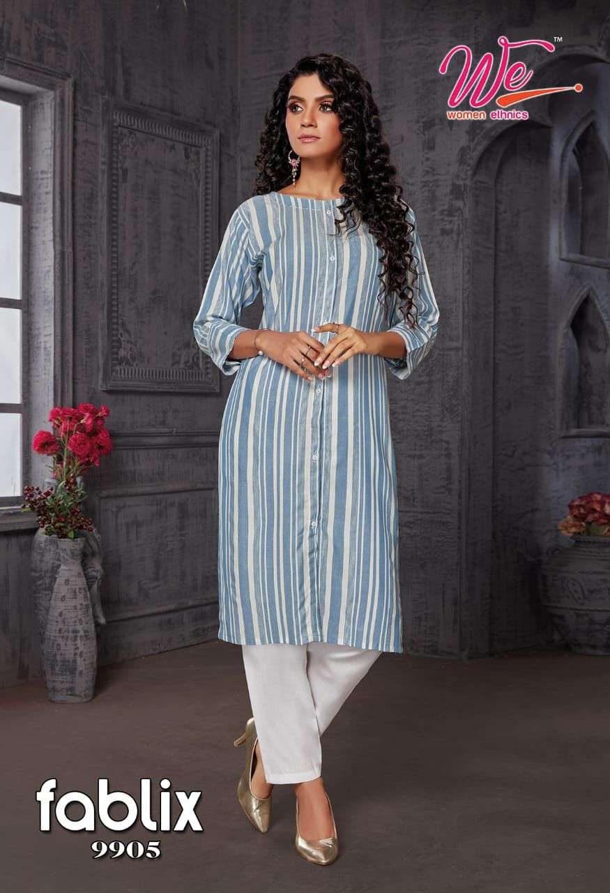 WE Brand FABLIX Straight Kurtis Catalogue