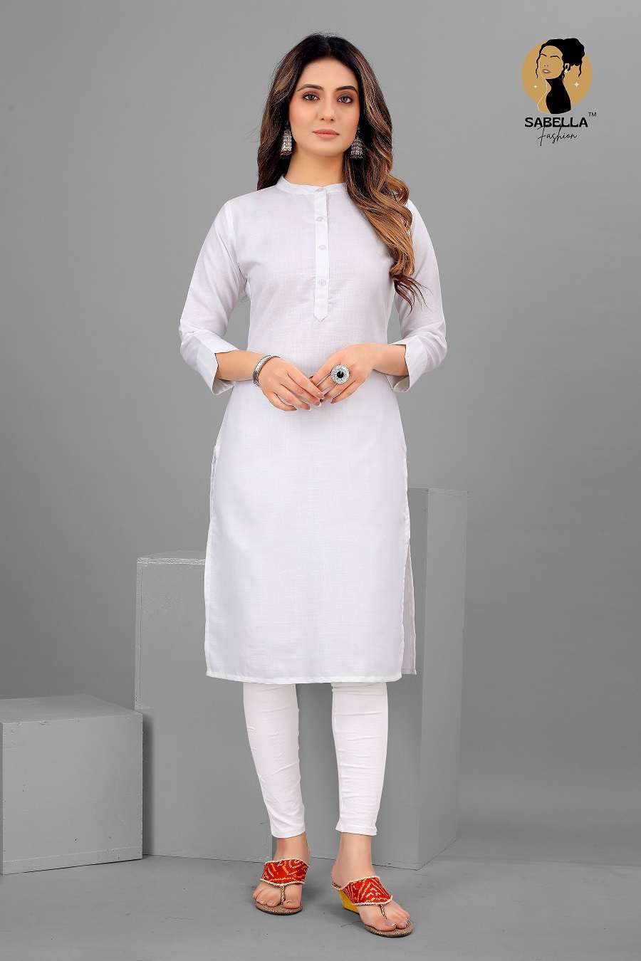 White cotton kurti