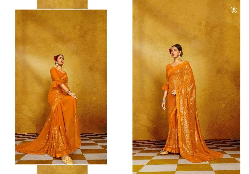 YNF ADANI GEORGETTE SEQUENCE DESIGNER SAREE COLLECTION