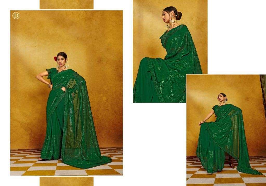 YNF ADANI GEORGETTE SEQUENCE DESIGNER SAREE COLLECTION