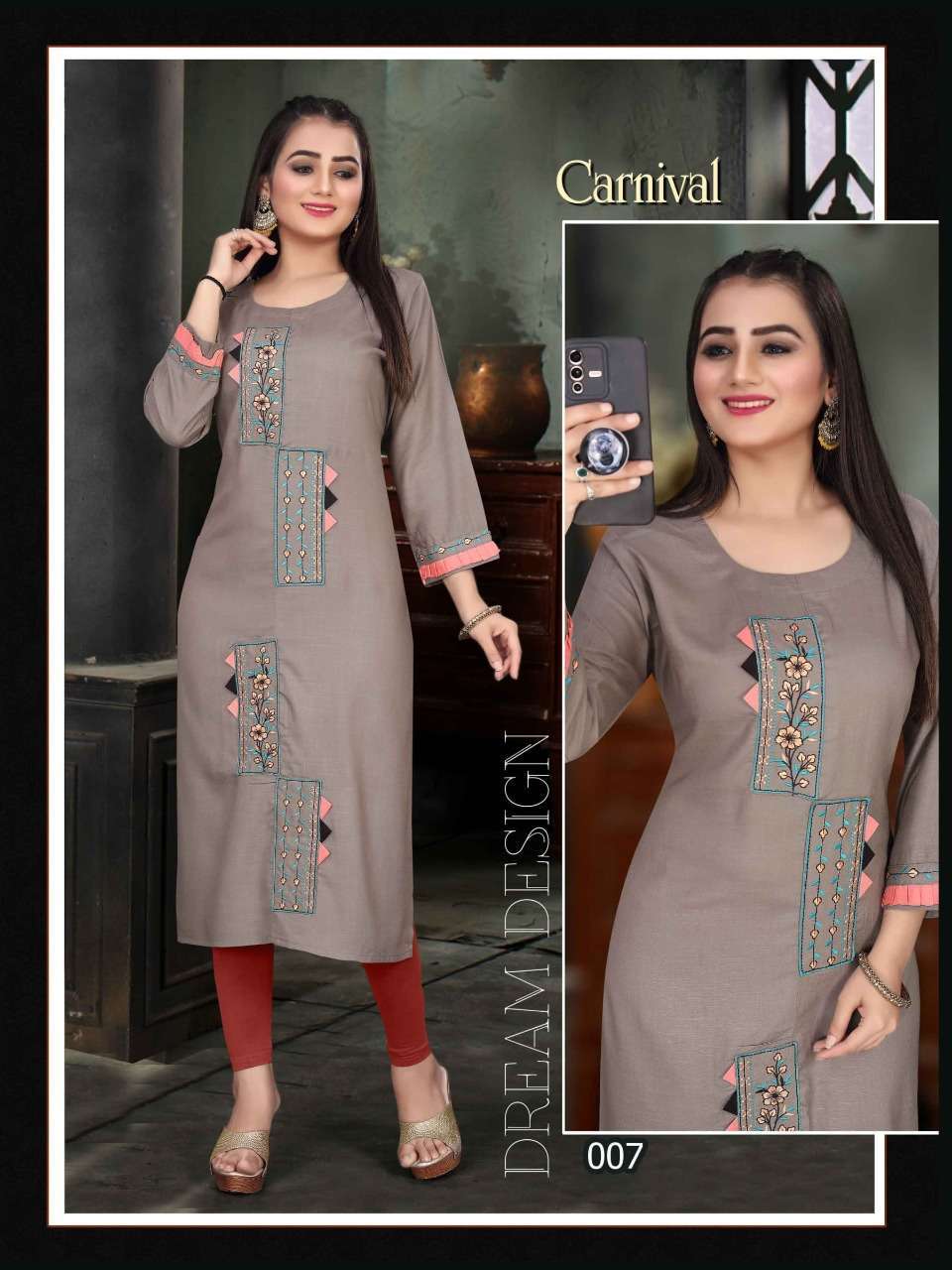 AAGYA CARNIVAL RAYON FANCY KURTI