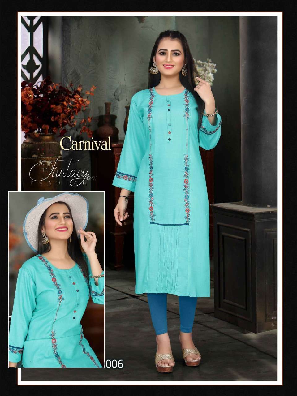 AAGYA CARNIVAL RAYON FANCY KURTI