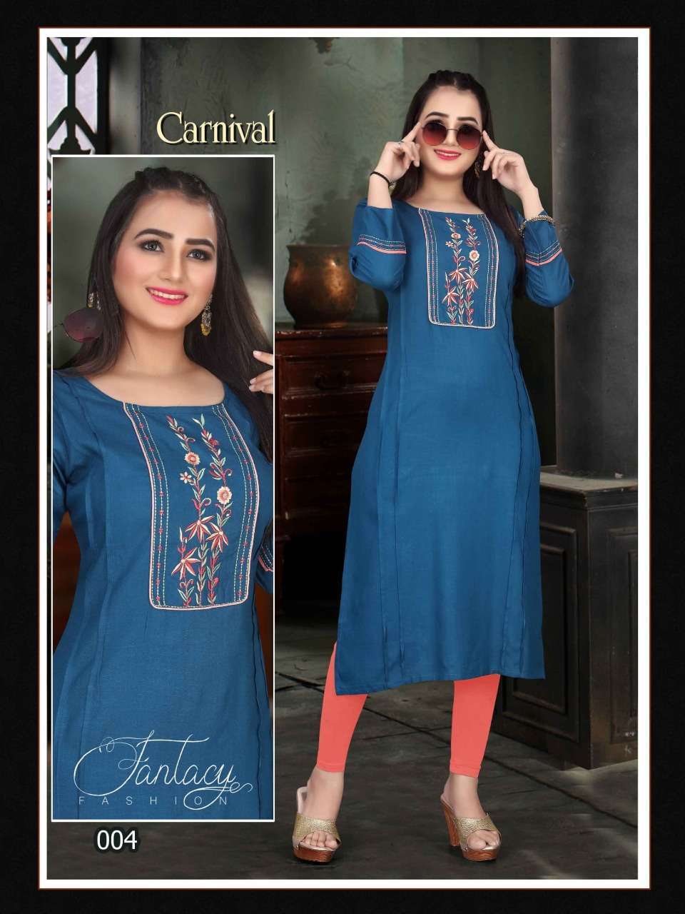 AAGYA CARNIVAL RAYON FANCY KURTI