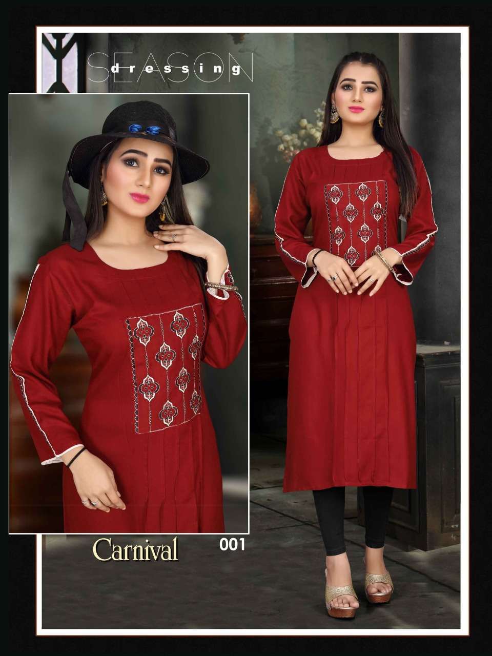 AAGYA CARNIVAL RAYON FANCY KURTI