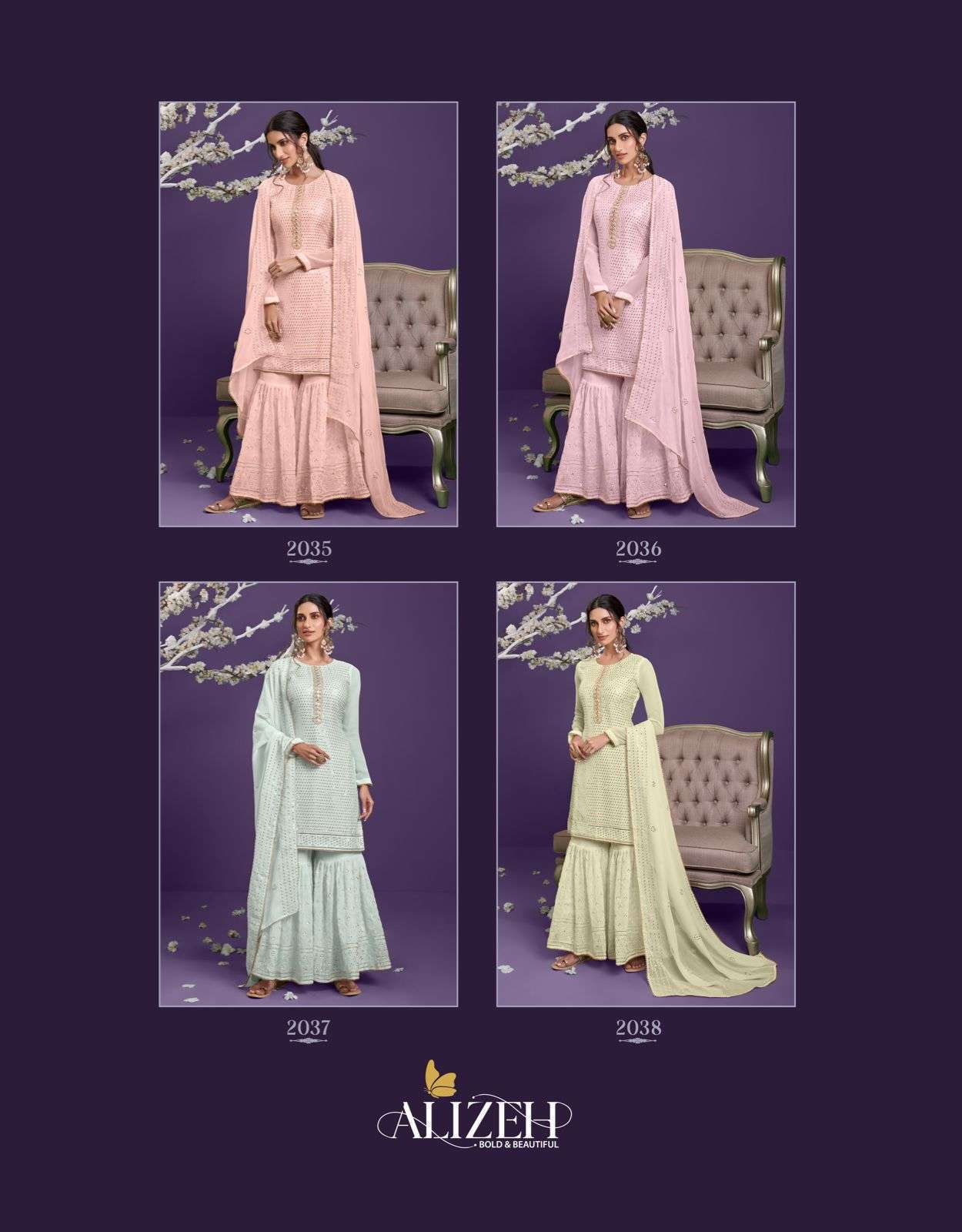  ALIZEH ZAIDA VOL 9 DESIGNER GEORGETTE SALWAR KAMEEZ