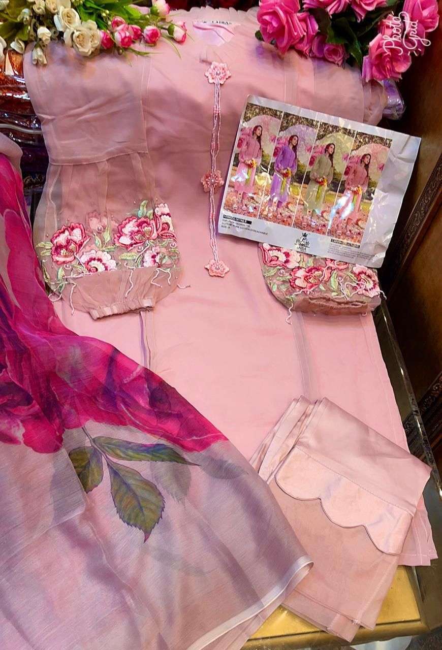 AM VOL 73 BY LAIBA DESIGNER GEORGETTE PAKISTANI READYMADE SUITS
