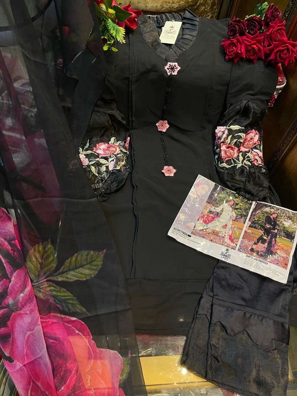 AM VOL 73 BY LAIBA DESIGNER GEORGETTE PAKISTANI READYMADE SUITS