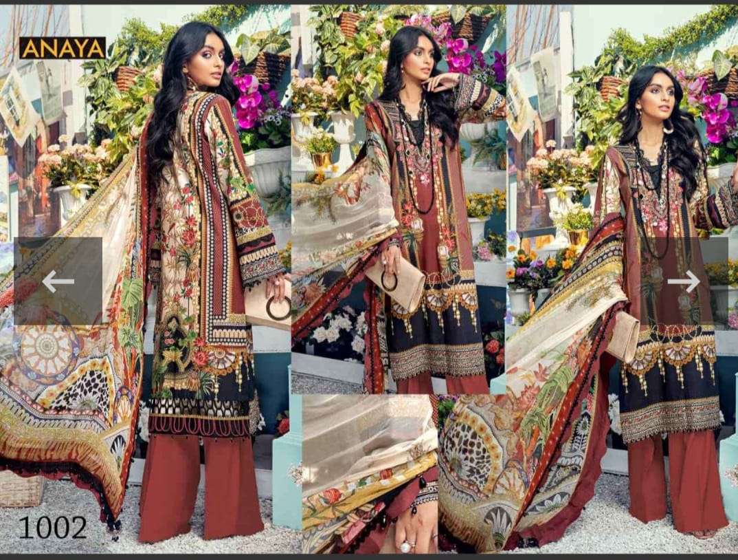 ANAYA JAM SATIN COTTON LAXURY  COLLECTION  (Karachi Style) Heavy luxury jam satin Cotton 