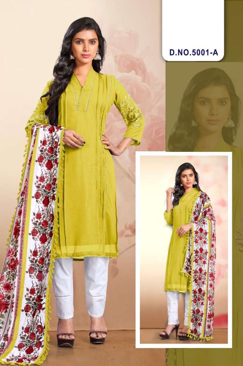 ASIM JOFA PRESENT 5001 & 6001 FULL STITCH READYMADE FANCY INDIAN SUITS