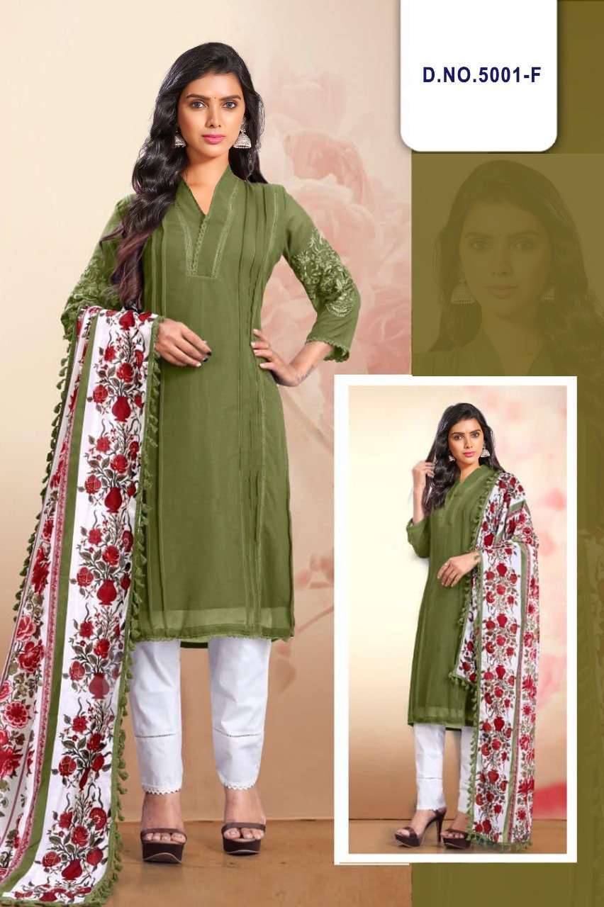 ASIM JOFA PRESENT 5001 & 6001 FULL STITCH READYMADE FANCY INDIAN SUITS