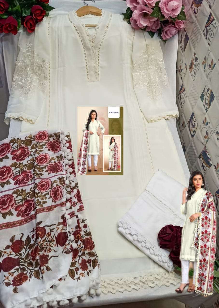 ASIM JOFA PRESENT 5001 & 6001 FULL STITCH READYMADE FANCY INDIAN SUITS