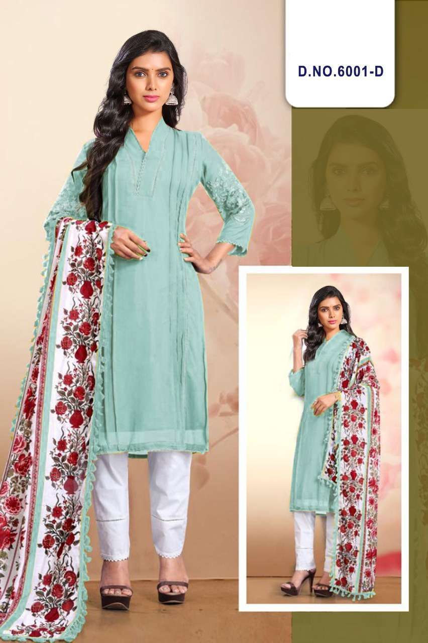 ASIM JOFA PRESENT 5001 & 6001 FULL STITCH READYMADE FANCY INDIAN SUITS