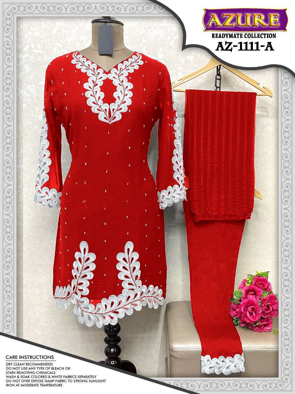 AZURE 1111 DESIGN GEORGETTE READYMADE DRESSES COLLECTION