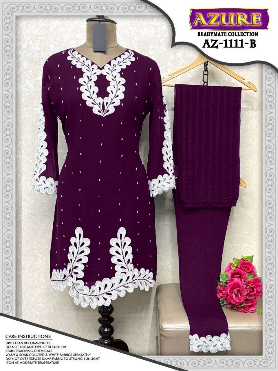  AZURE 1111 DESIGN GEORGETTE READYMADE DRESSES COLLECTION