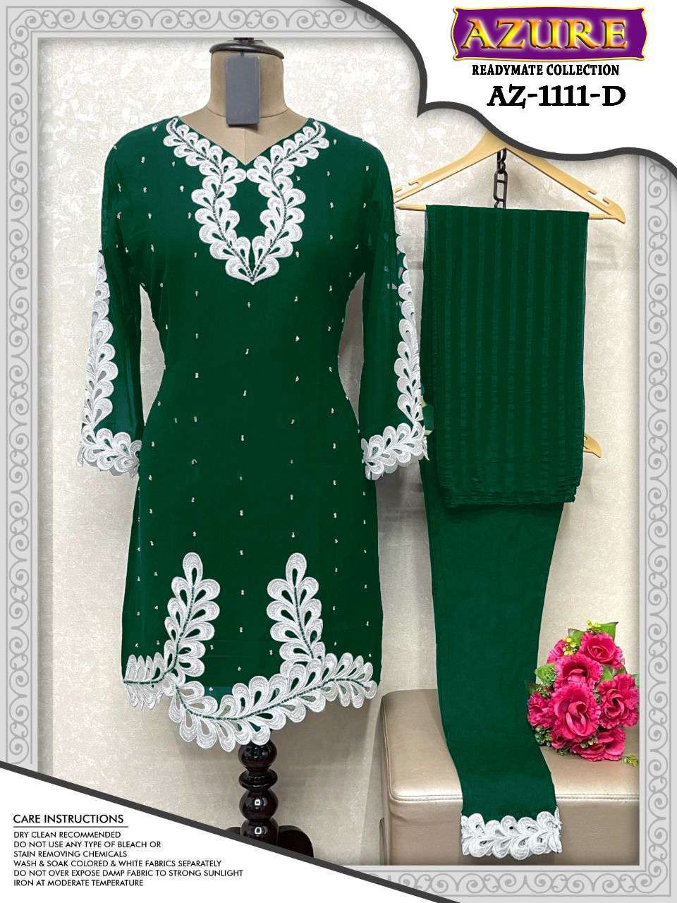  AZURE 1111 DESIGN GEORGETTE READYMADE DRESSES COLLECTION