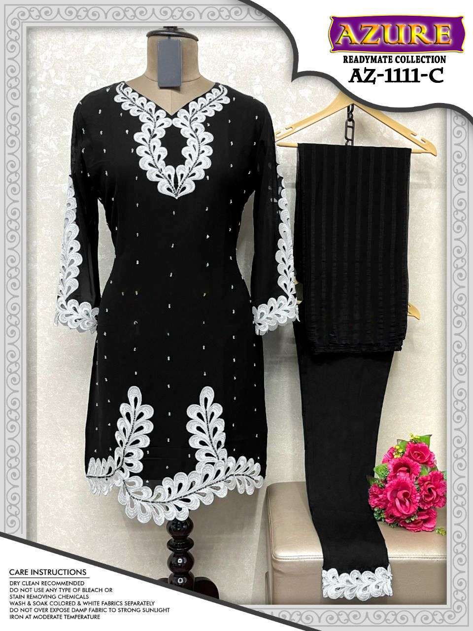  AZURE 1111 DESIGN GEORGETTE READYMADE DRESSES COLLECTION
