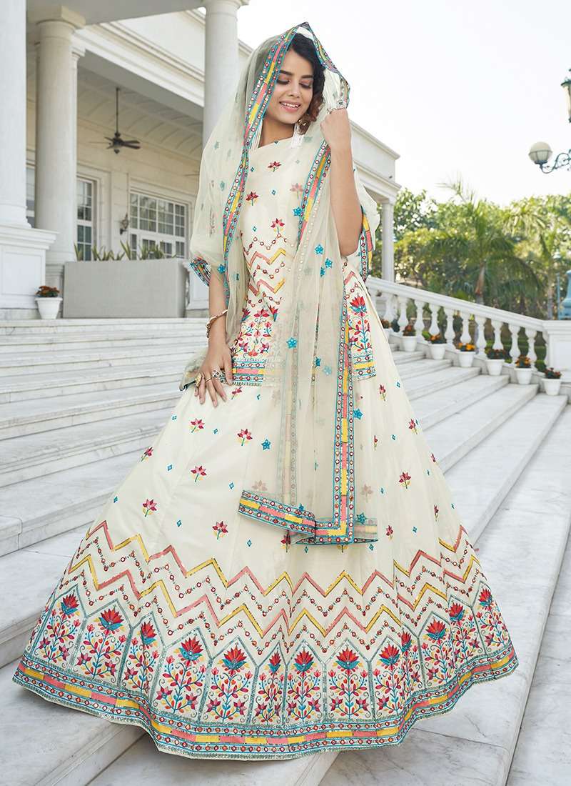Beige color Full embroidery & Handwork  Lehenga choli