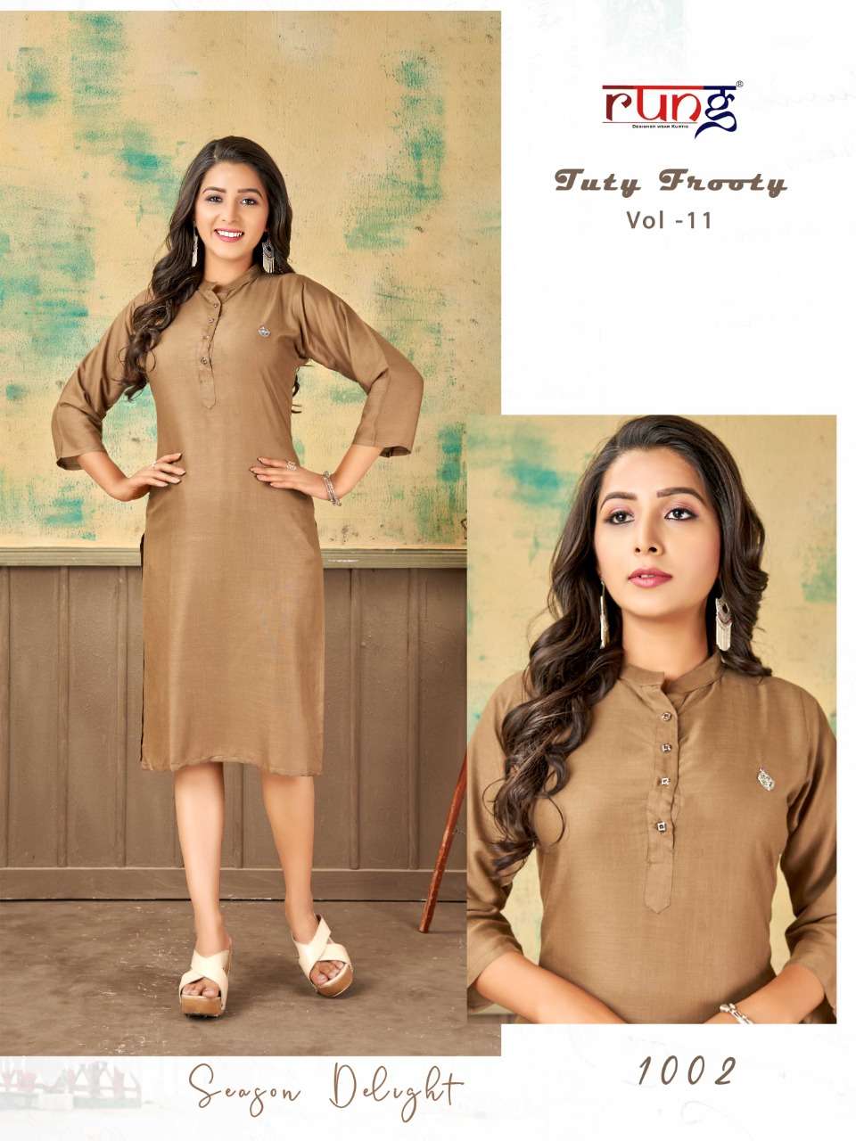BERRY Plain SHORT KURTI Casual Kurtis wholesale