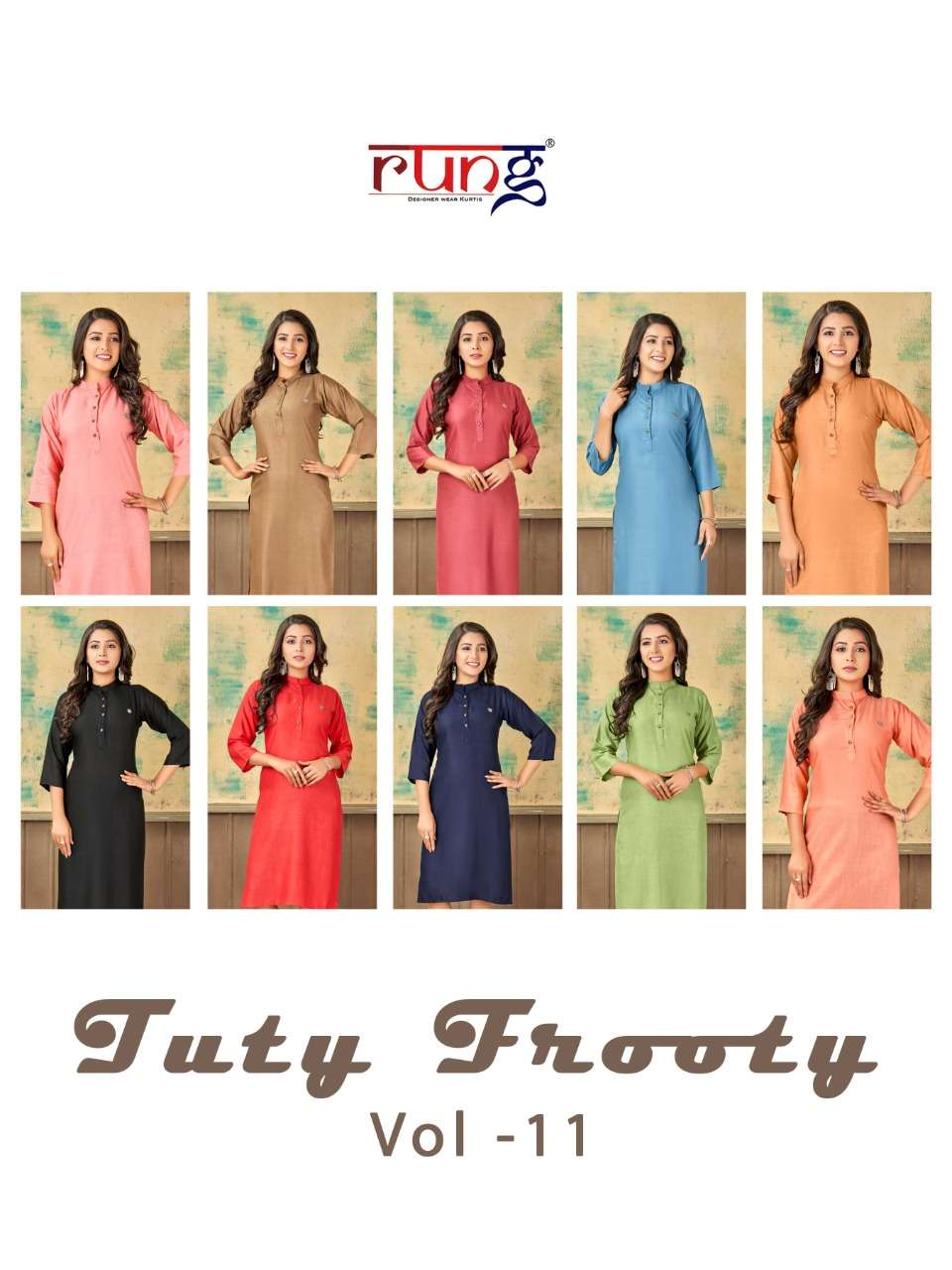 BERRY Plain SHORT KURTI Casual Kurtis wholesale
