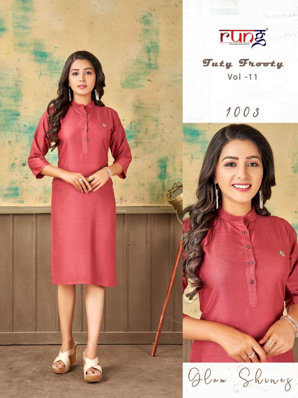 BERRY Plain SHORT KURTI Casual Kurtis wholesale