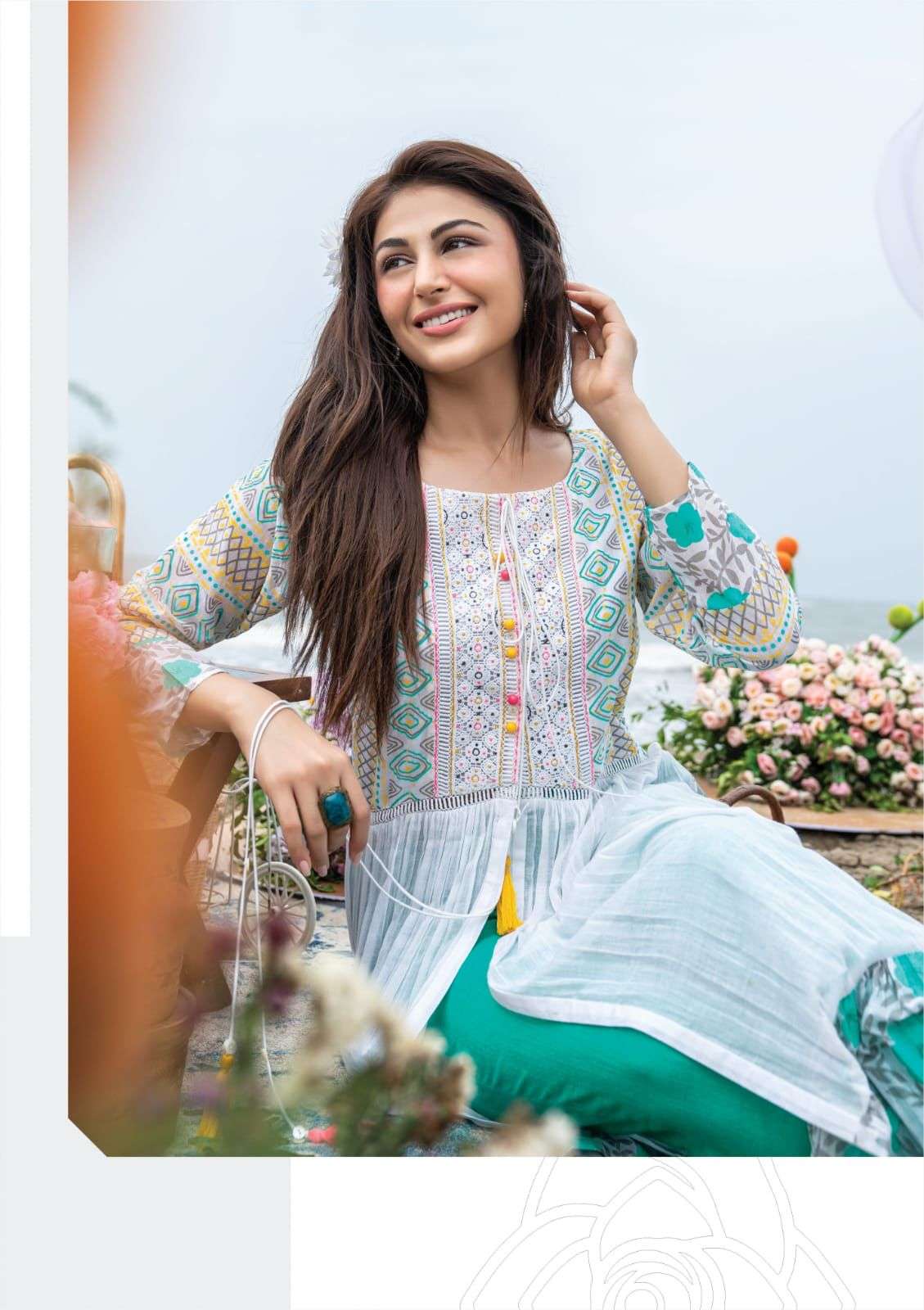 CENTRE SLIT KURTI WITH PANT Catalogue  Breezy
