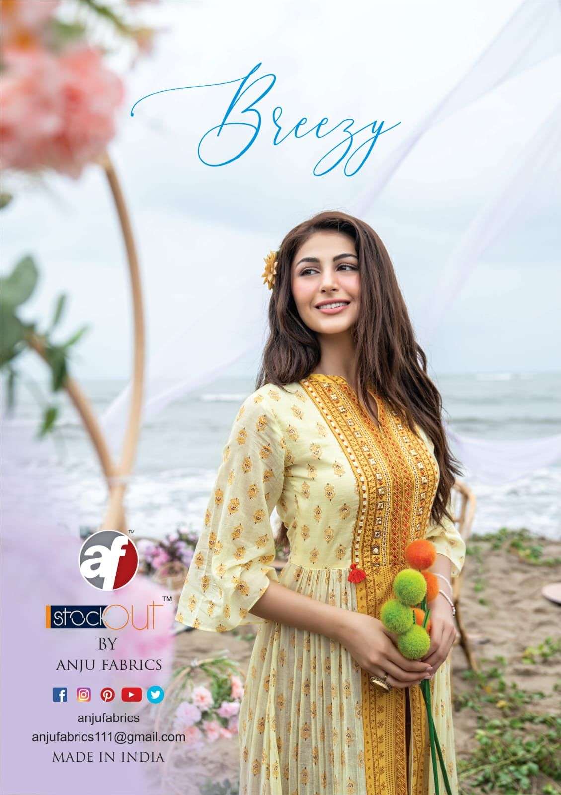 CENTRE SLIT KURTI WITH PANT Catalogue  Breezy