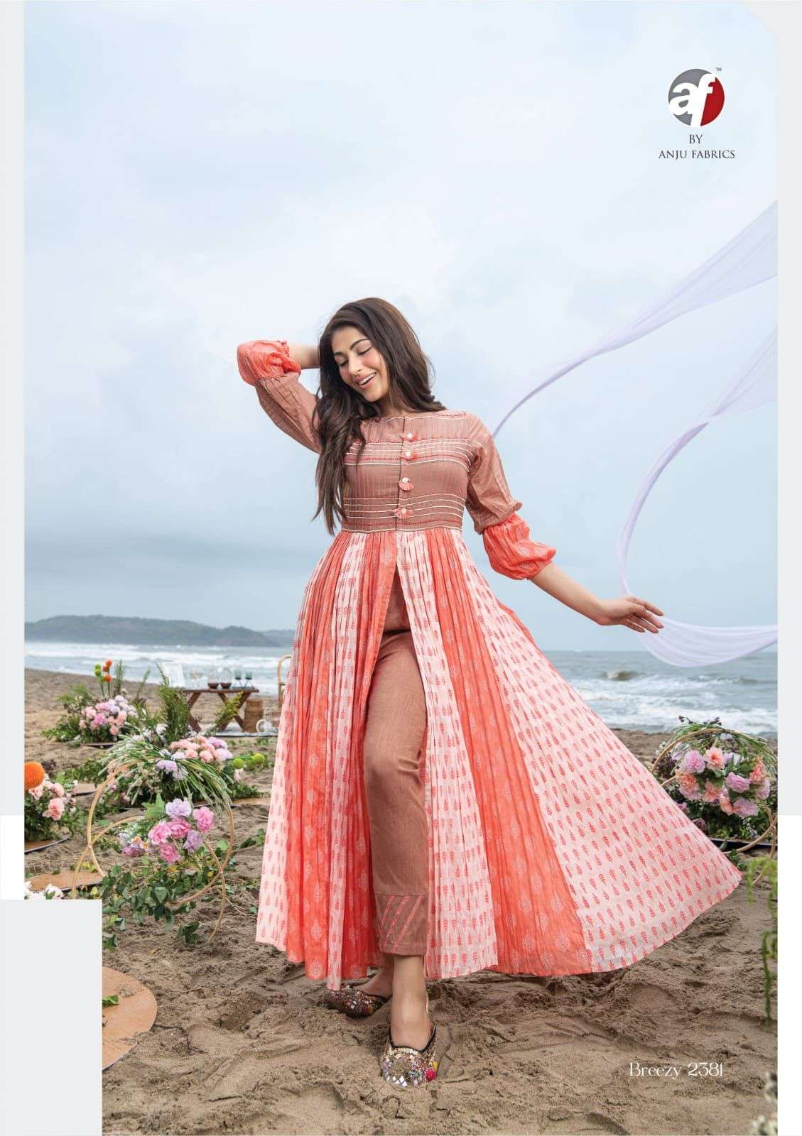 CENTRE SLIT KURTI WITH PANT Catalogue  Breezy