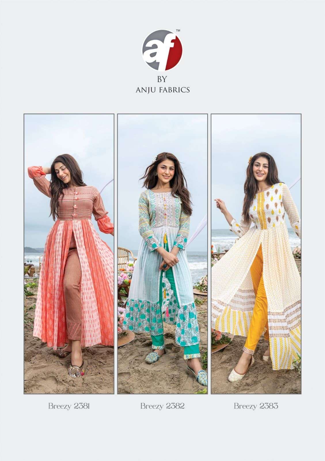 CENTRE SLIT KURTI WITH PANT Catalogue  Breezy