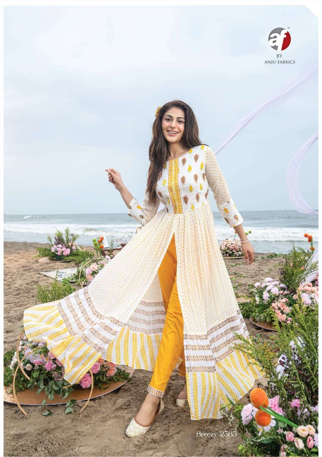 CENTRE SLIT KURTI WITH PANT Catalogue  Breezy