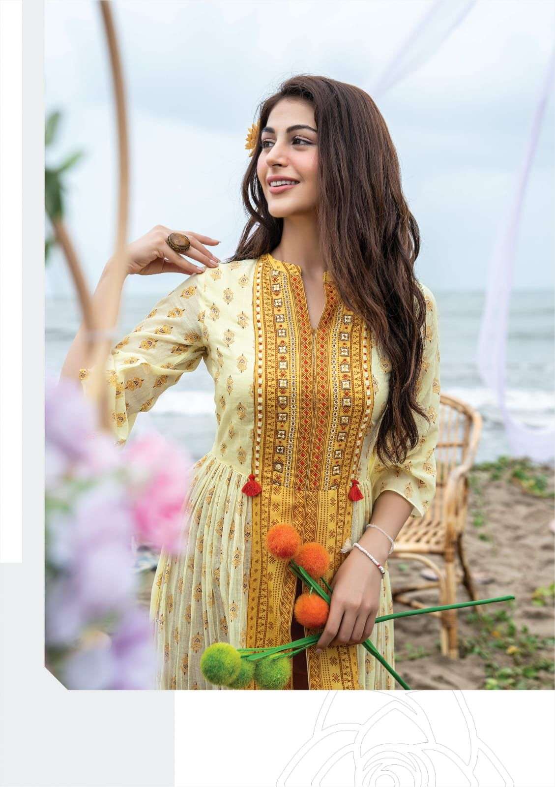 CENTRE SLIT KURTI WITH PANT Catalogue  Breezy