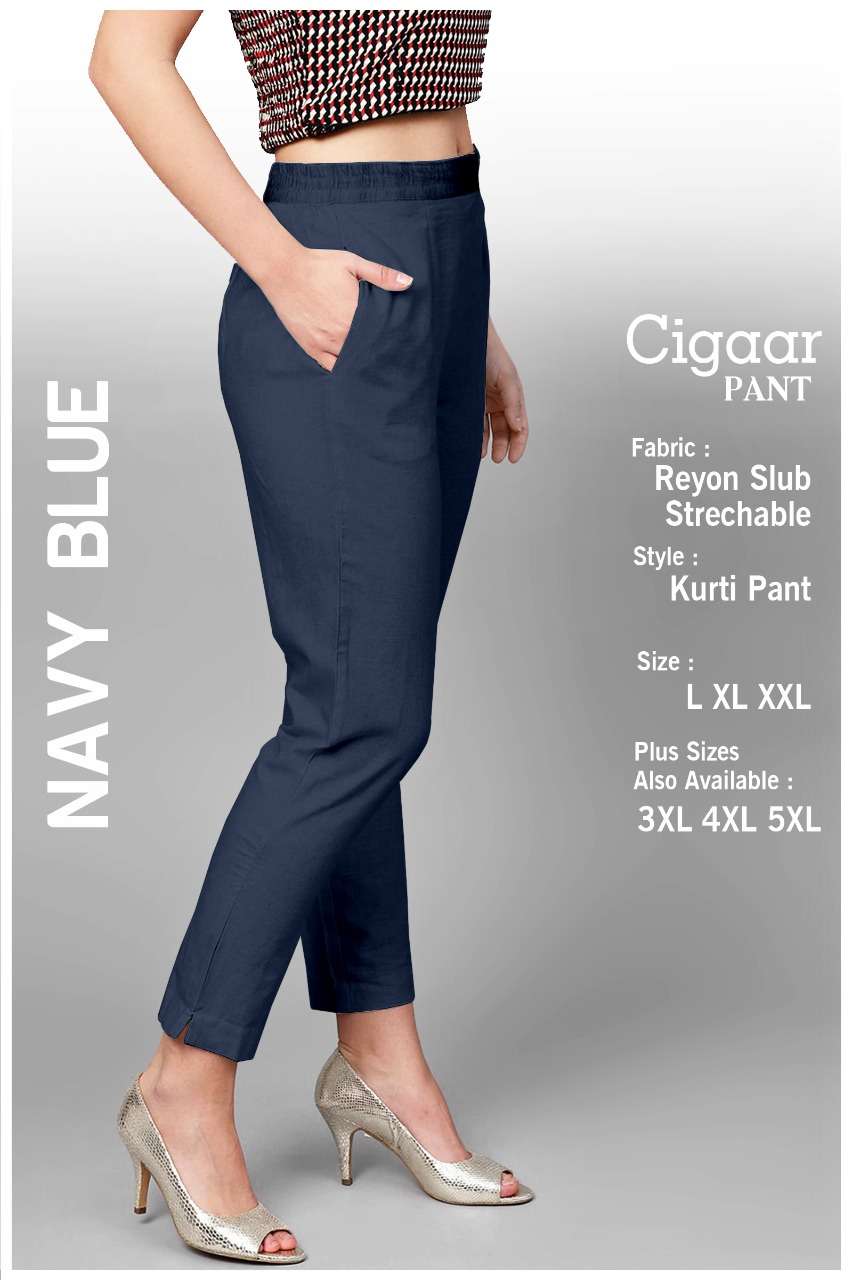 Bayern Blue Double Twill Lycra Cigarette Pant at Rs 265/piece | Kuber Nagar  | Ahmedabad | ID: 27540832830