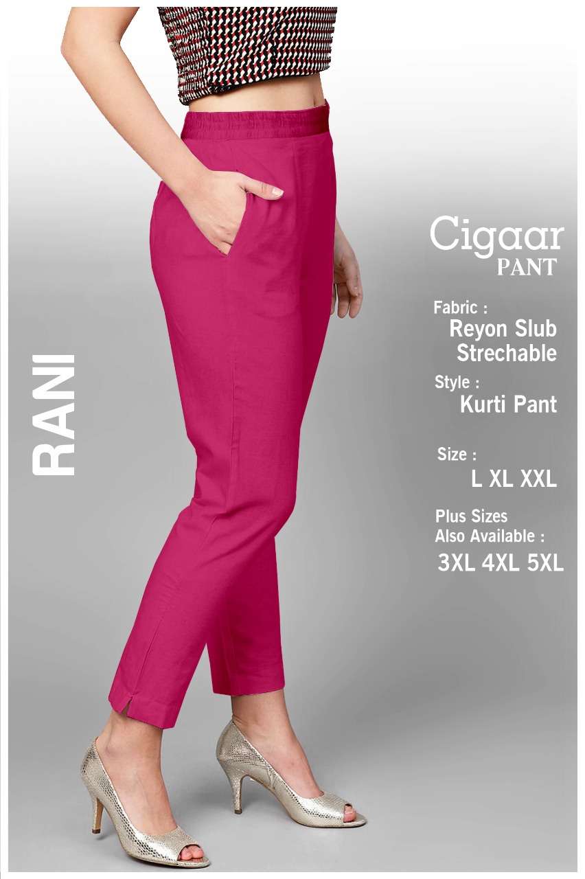 Buy SIRIL Women Cotton Lycra Pencil Pant Kurti Pant /cigarette Pant  suitable for formal and casual wear-A10 Online at Best Prices in India -  JioMart.