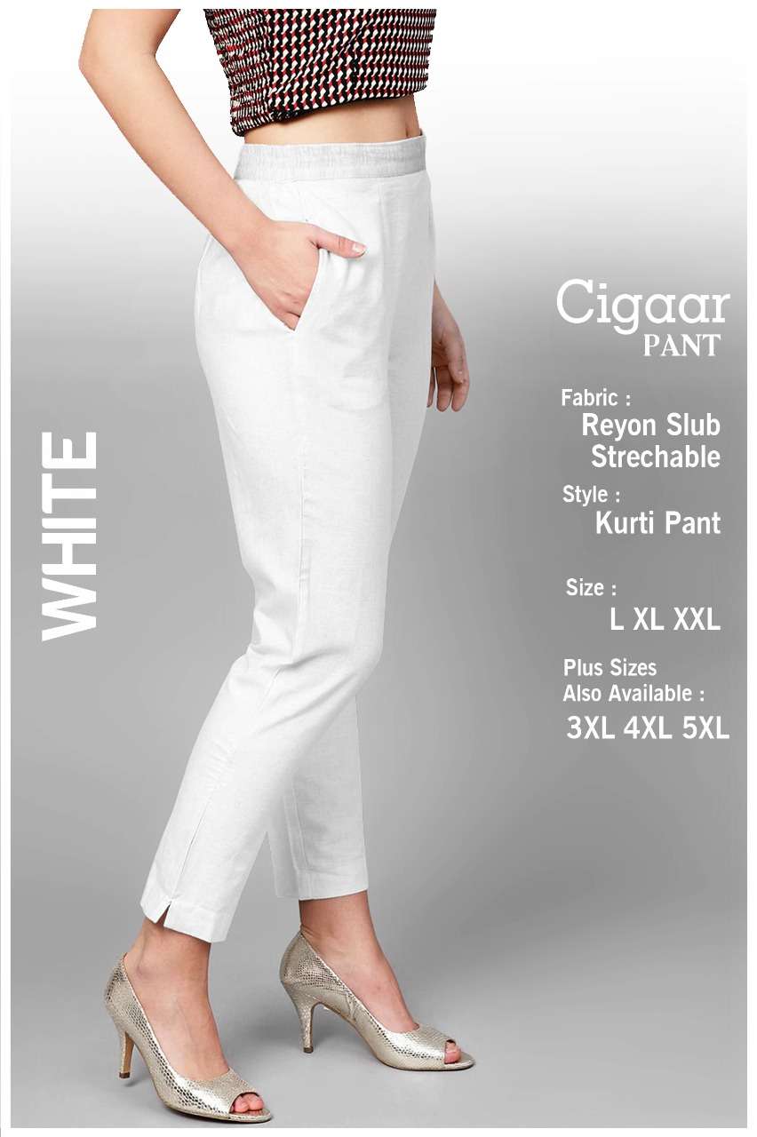 Buy Red Cotton Solid Cigarette Pants Online in India