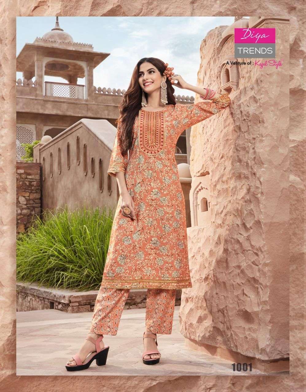  DIYA TRENDS GOLDY VOL 1 KURTI WITH PANT PAIR