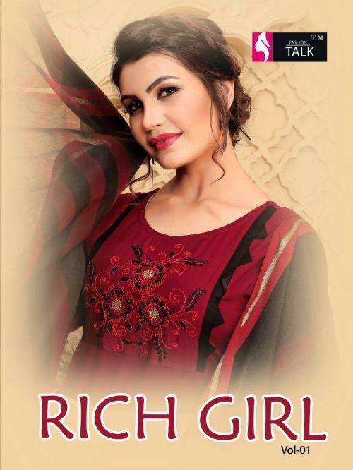 FASHION TALK  NEW RICH GIRL vol.2 Kurti with dupatta Plain Anarkali Kurtis